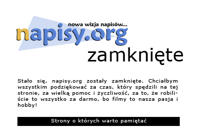 napisy zamknięte..